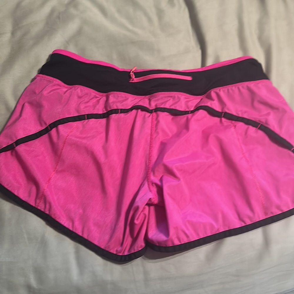lululemon athletica Pink and Black Athletic Shorts - Picture 2 of 4